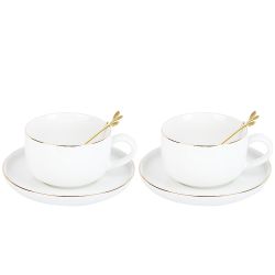 Чайный набор 4пр. с ложками "Royal line. Daisy" (2 персоны) v=350мл. (подарочная упаковка)