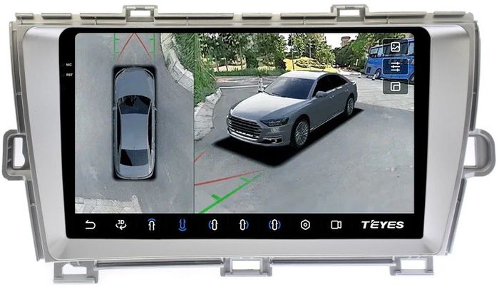 Магнитола для Toyota Prius 30 2009-2015 (правый руль) - Teyes CC3-2K-360 на Android 10, Быстрая, 2K QLED, CarPlay, 4G SIM-слот, 4 камеры в комплекте