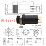 Розетка 3.5 стерео, контакты 4C\4P, d7-8, JACK-FEM-3,5-4P