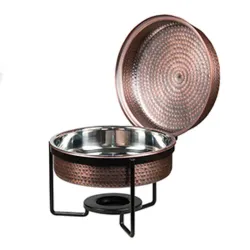 Чафиндиш (мармит) 7 л Antique круглый нерж. с покрытием на подставке P.L. Proff Cuisine