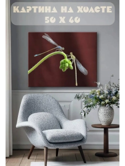 Картина на стену 40 X 50 Стрекозы