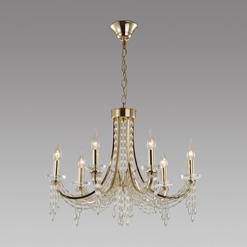 Подвесная хрустальная люстра 6*Е14 5063/6 золото Capel Odeon Light