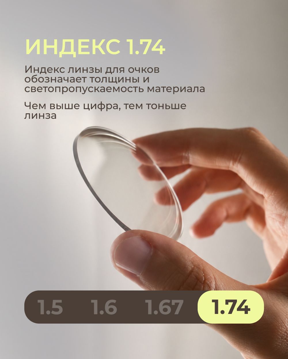 Линза Corlinz High 1.74 ASP Pro для высоких диоптрий