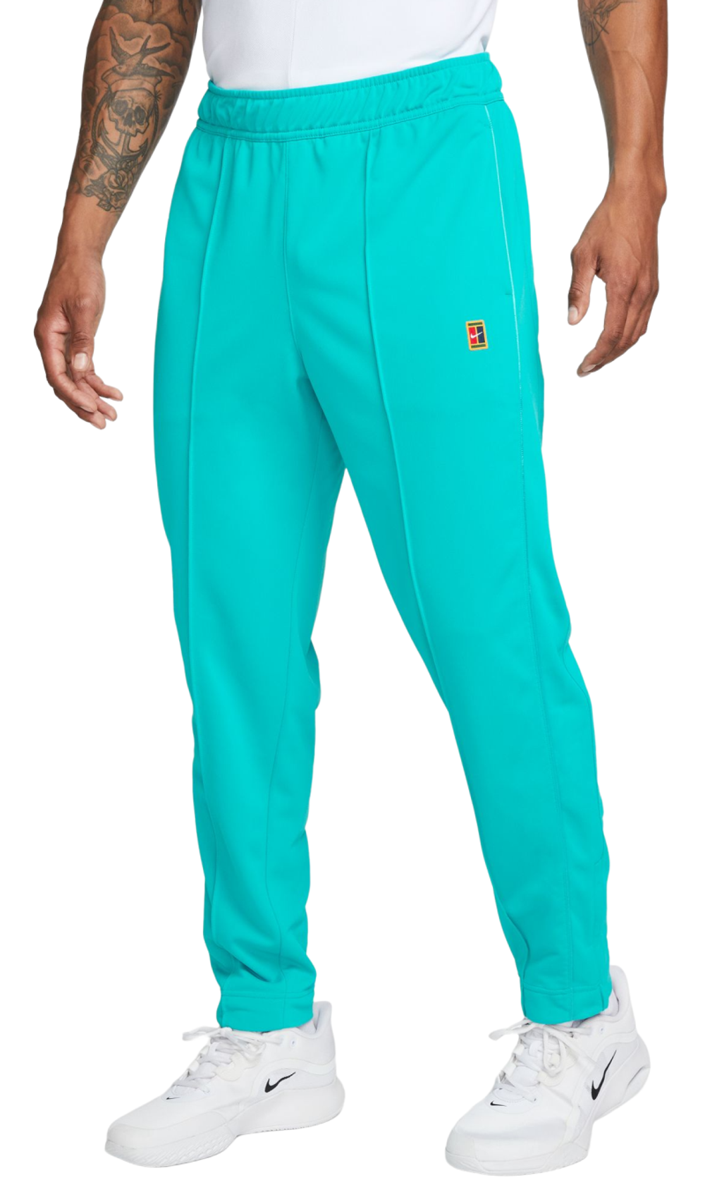 Мужские теннисные штаны Nike Court Heritage Suit Pant - teal nebula/teal nebula