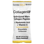 California Gold Nutrition, CollagenUP®, гидролизованные пептиды морского коллагена с гиалуроновой кислотой и витамином C, с нейтральным вкусом, 10 пакетиков по 5 г (0,18 унции)