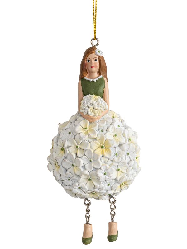 Фигурка декоративная Fiebiger Floristik: Blumenmädchen (цветочная фея) Гортензия, 850019-100