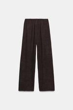БРЮКИ WIDE LEG ИЗ ТКАНИ В ДЕРЕВЕНСКОМ СТИЛЕ — ZARA