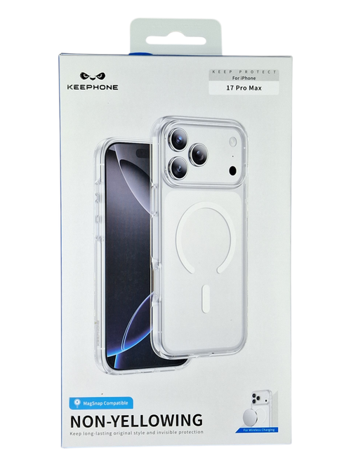 Накладка для i-Phone 17 Pro Max Keephone Non-Yellowing MagSnap прозрачный
