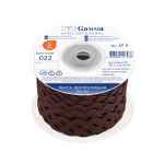 Тесьма отделочная зигзаг 5 мм, 30 м, 022 коричневый, Gamma JZ-5