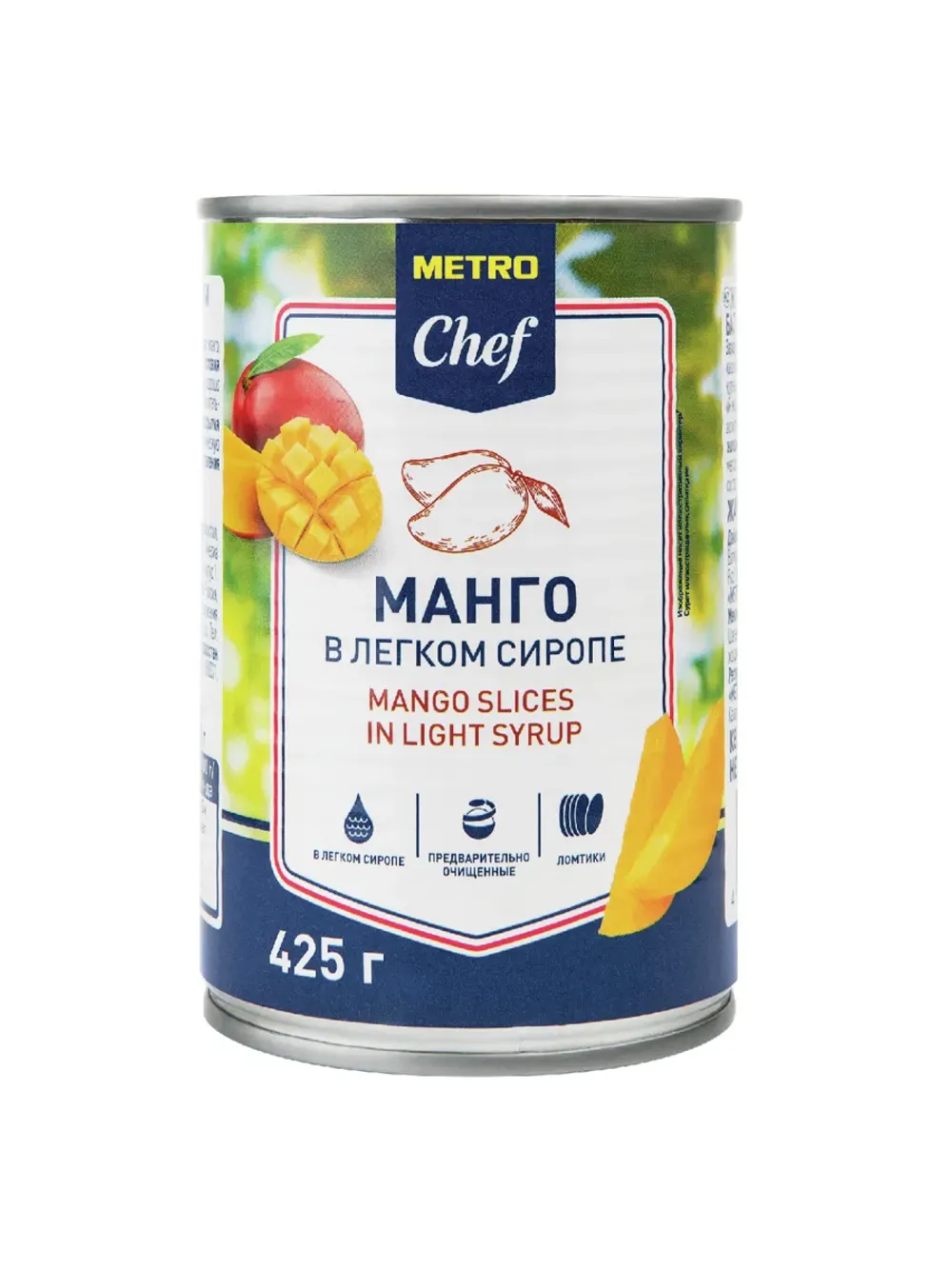425МЛ МАНГО METRO CHEF ЛОМТИКИ В СИРОПЕ