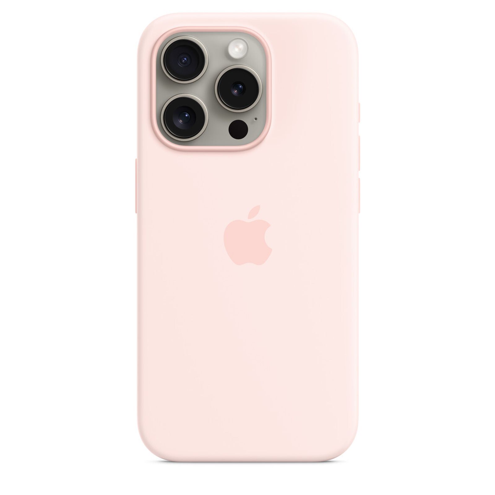 Защитный чехол Apple Silicone Case with MagSafe iPhone 15 Pro Light Pink (Розовый)
