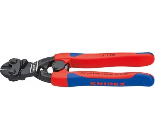 KNIPEX CoBolt болторез, пружина, L-200 мм, рез: провол. мягк. d 6 мм, ср. d 5.2 мм, тв. d 4 мм, роял, шт