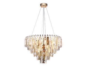 Подвесная люстра с хрусталем 11*Е27 TR5258/11 SGD/CL золото/прозрачный Traditional Ambrella