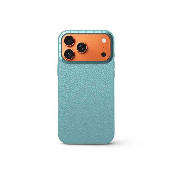 Чехол для iPhone 17 - Зернистая кожа - голубой