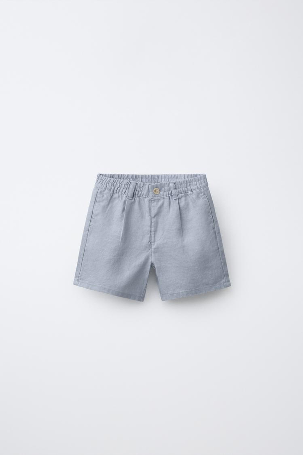 ZARA БЕРМУДЫ ИЗ 100% ЛЬНА, СИНИЙ