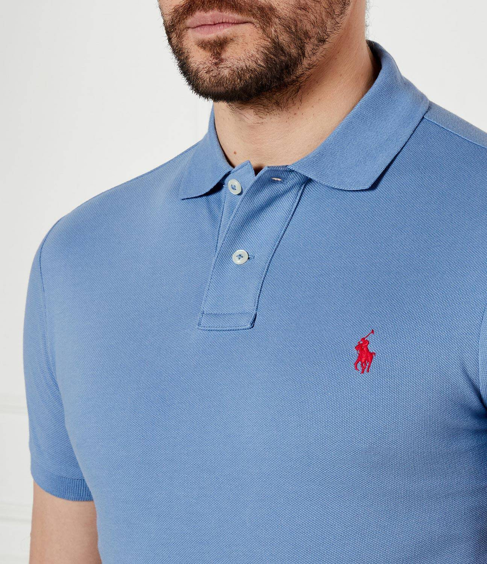 Поло Basic Mesh POLO RALPH LAUREN - голубой(710536856)