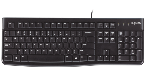 Клавиатура + мышь проводная Logitech MK120, 800dpi, черный, мембранная, 1.8м (920-002589)