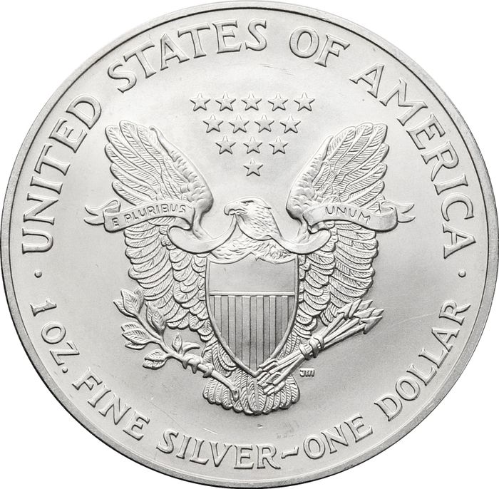 1 доллар 2003 США «Шагающая свобода. Американский серебряный орёл» Без отметки монетного двора