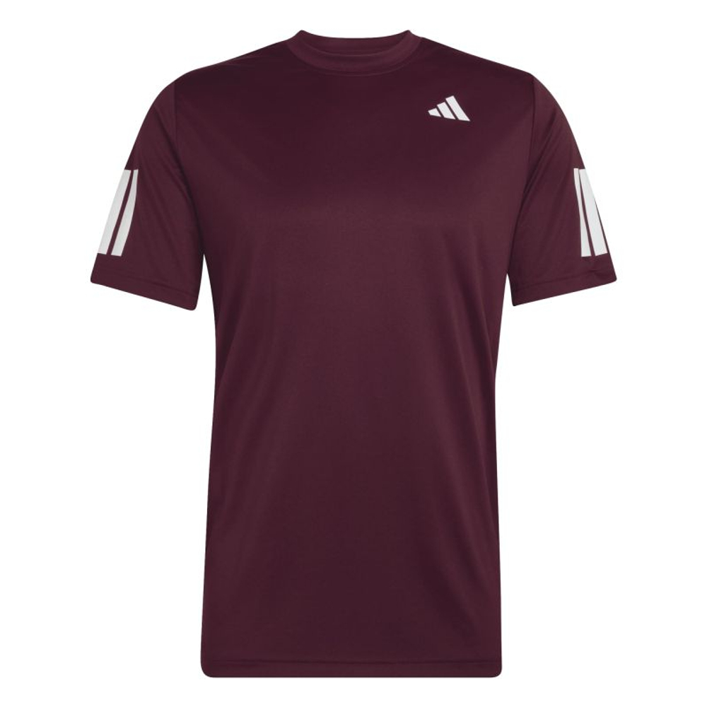 Мужская теннисная футболка Adidas Club Tennis Climacool 3-Stripes - maroon