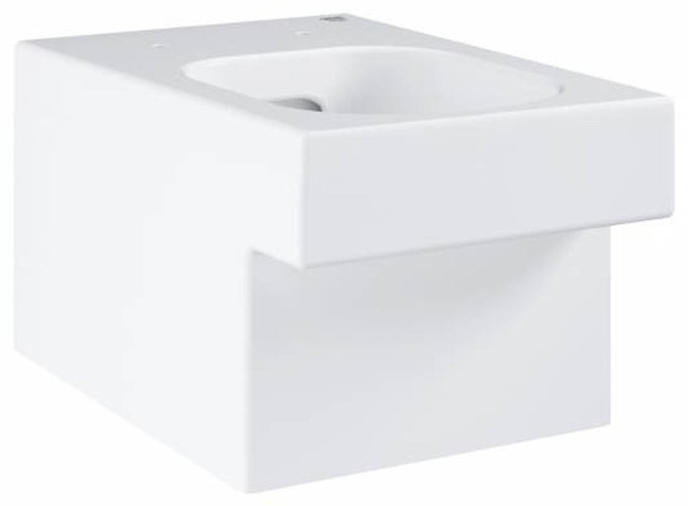 Унитаз подвесной GROHE Cube Ceramic, безободковая чаша, каскадный смыв,горизонтальный выпуск 3924500