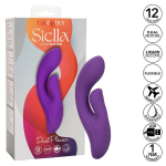 Фиолетовый вибратор-кролик 17,25см California Exotic Novelties Stella Liquid Silicone Dual Pleaser SE-4368-35-3