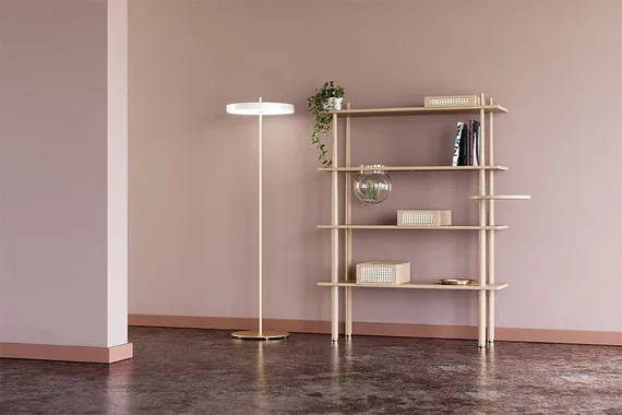 Напольный светильник Umage Asteria Floor, Ø43х151 см, красный