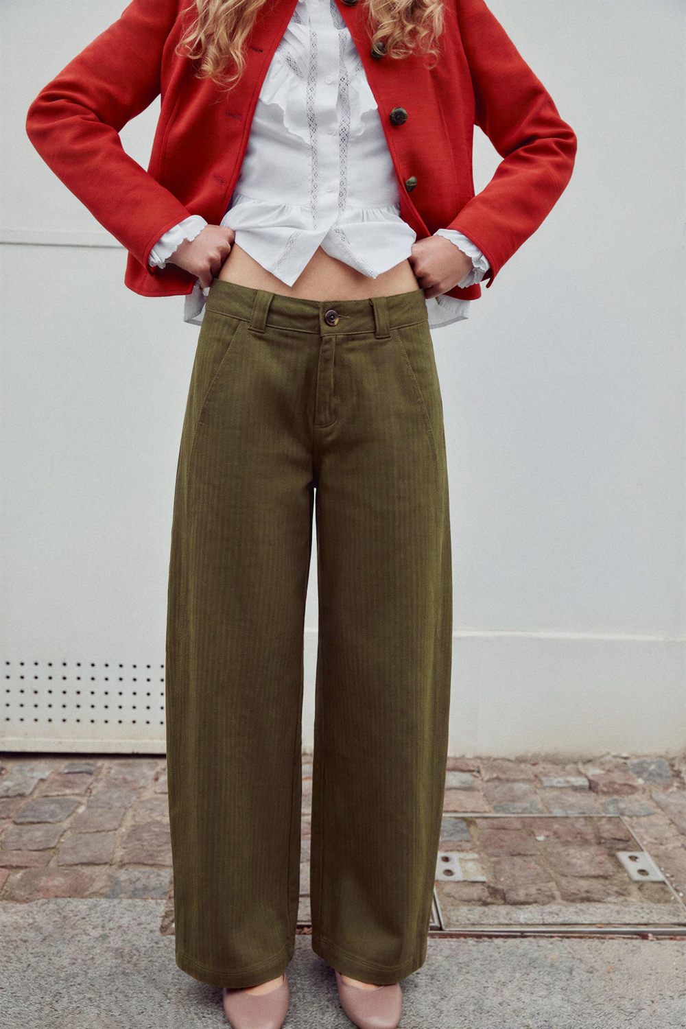 БРЮКИ BARREL В ПОЛОСКУ — ZARA
