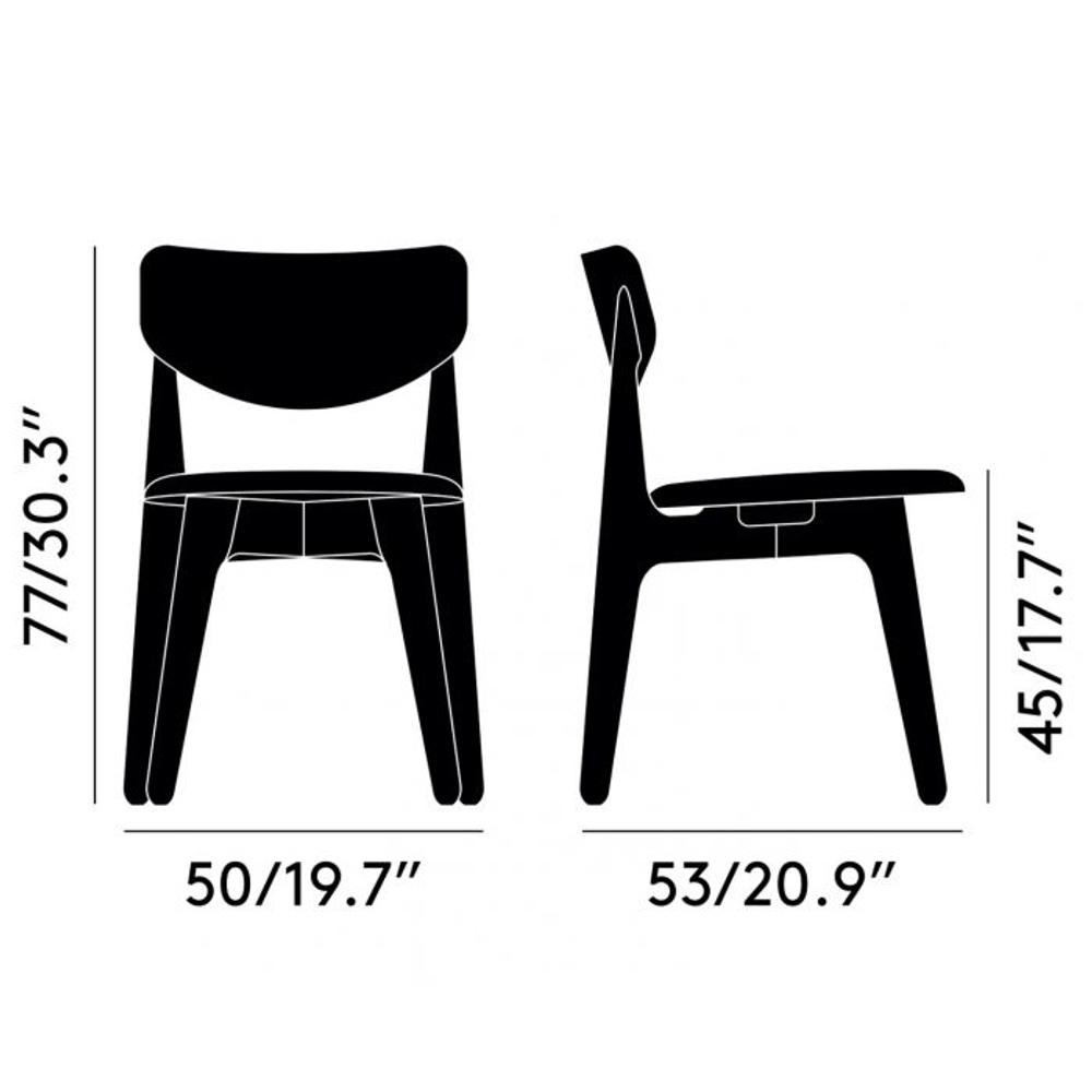 Стул Tom Dixon Slab Black Upholstered, черный, черный