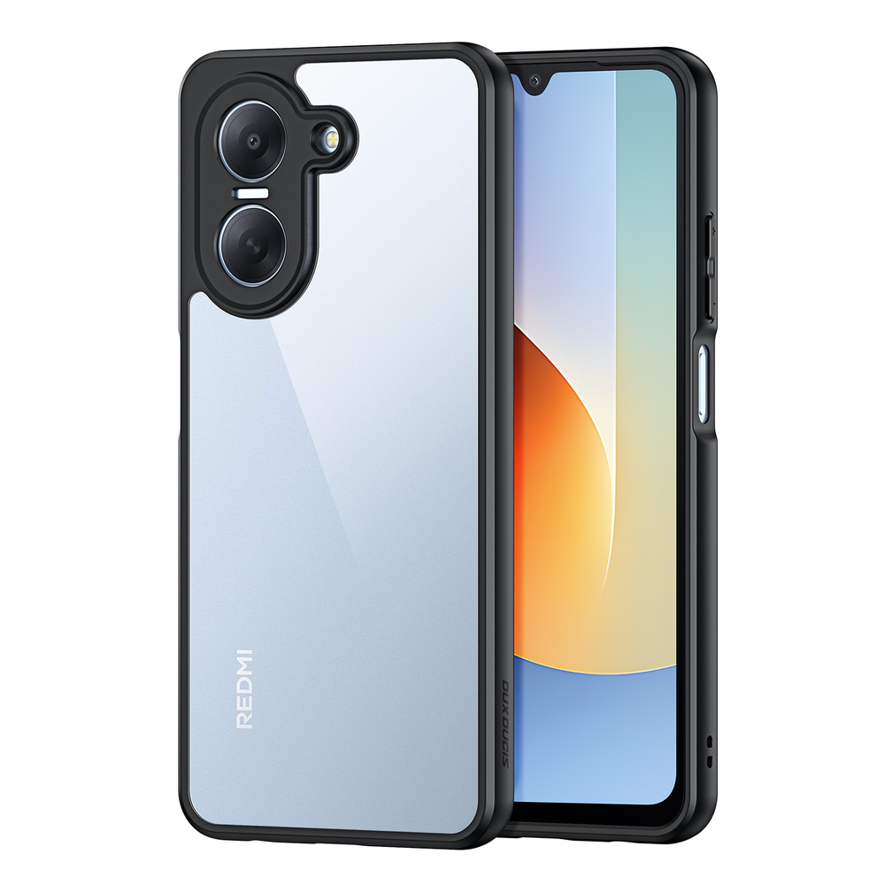 Чехол усиленный прозрачный с черными рамками для Xiaomi Redmi A7 Pro 4G и Poco C81x, серия Aimo Series Case от Dux Ducis