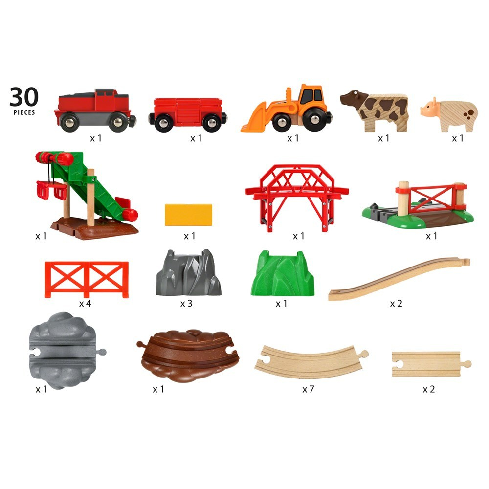 BRIO Нбор Сельское поселение с поездом на батарейках.