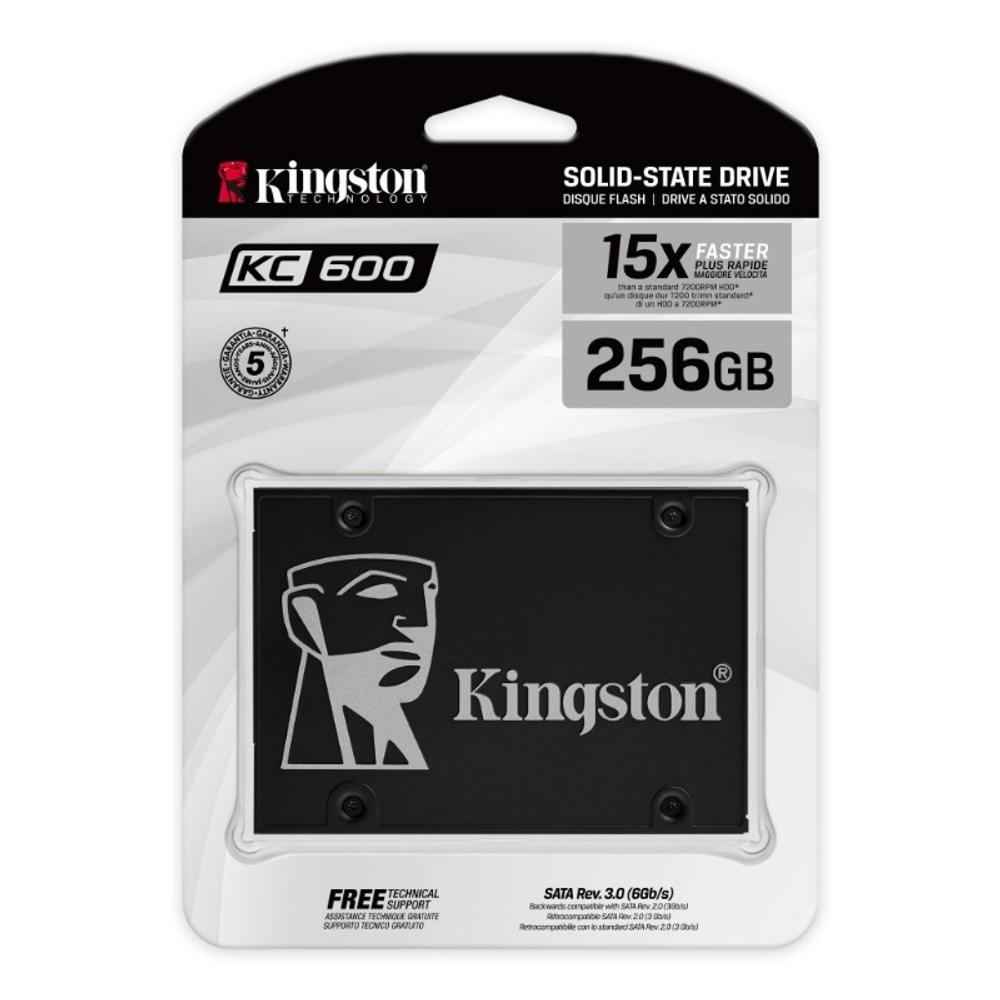 Твердотельный накопитель Kingston SSD 256GB SKC600/256 SATA 3 2.5" 7mm R550/W500MB/s 150TBW