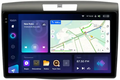Магнитола для Honda CR-V 4 2012-2016 (маленькая рамка 9) - Teyes CC3-2K на Android 10, Быстрая, 2K QLED, CarPlay, 4G SIM-слот