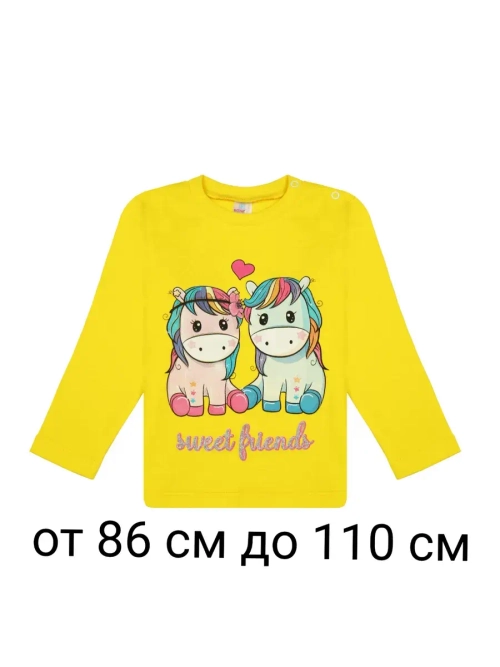 Футболка для садика с длинным рукавом.девочка.1шт