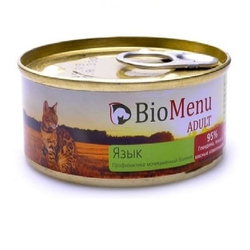BioMenu Консервы д/кошек мясной паштет с Языком, 100гр