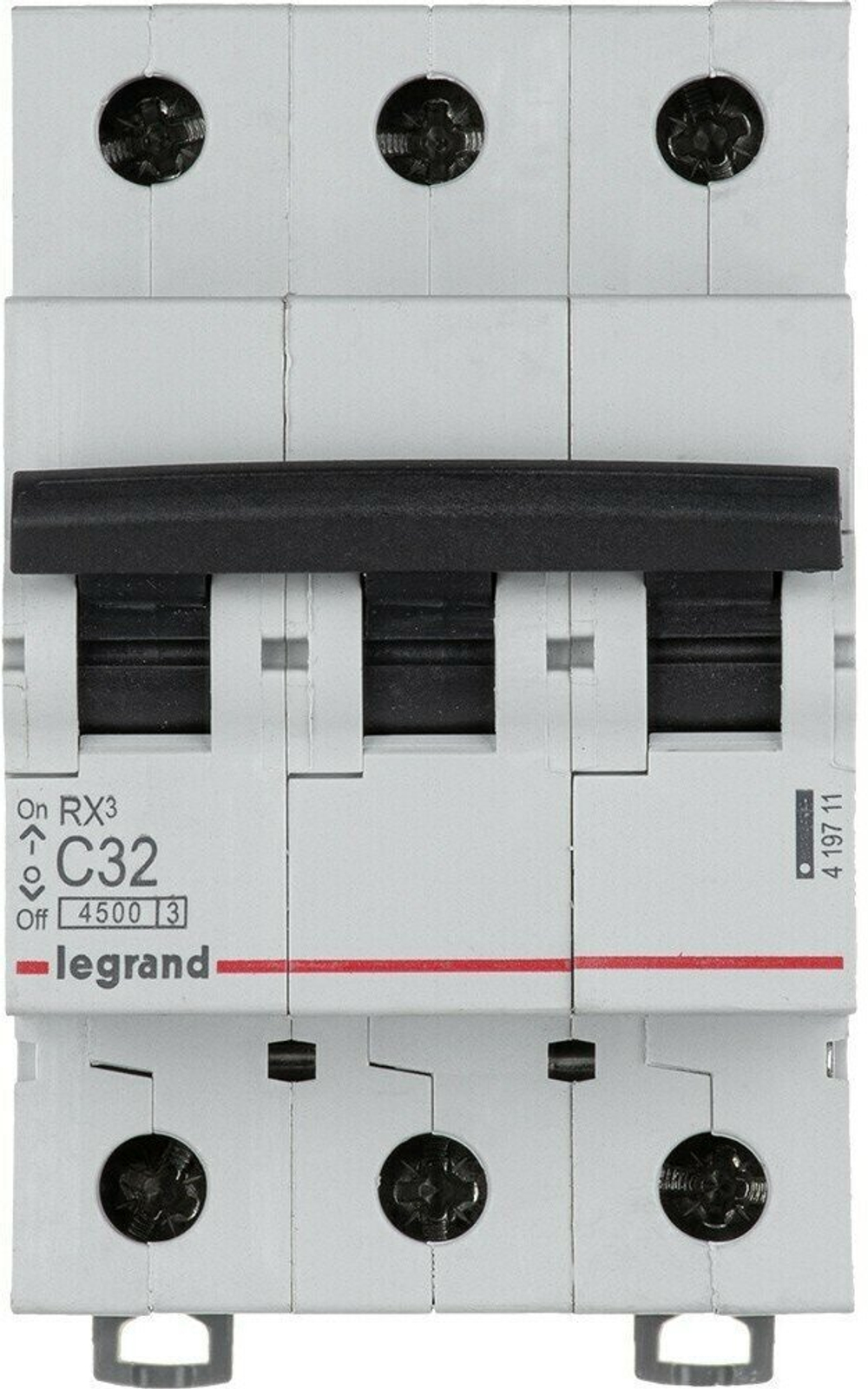 Автоматический модульный выключатель Legrand 3п C 32А 4.5кА RX3 Leg 419711