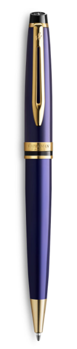 Шариковая ручка Waterman "Expert Blue Lacquer GT", цвет чернил: черный М