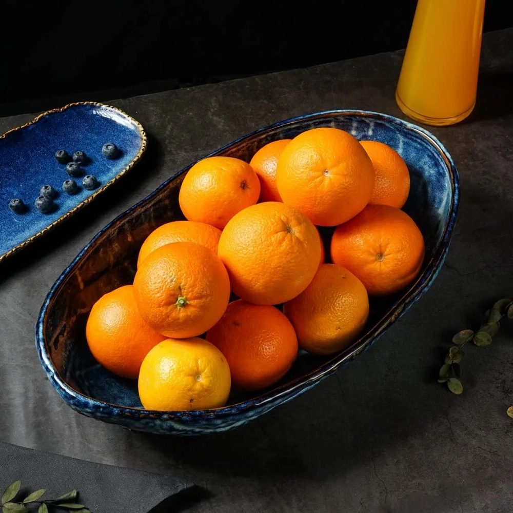 Блюдо 4 л, 45*24,5см,фарфор,серия "Aqua Blue", P.L. - Proff Cuisine