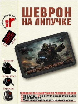 Шеврон на липучке Директор птицефабрики dtf