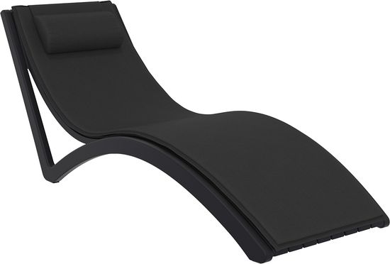 Подушка-подголовник для шезлонга Slim черный