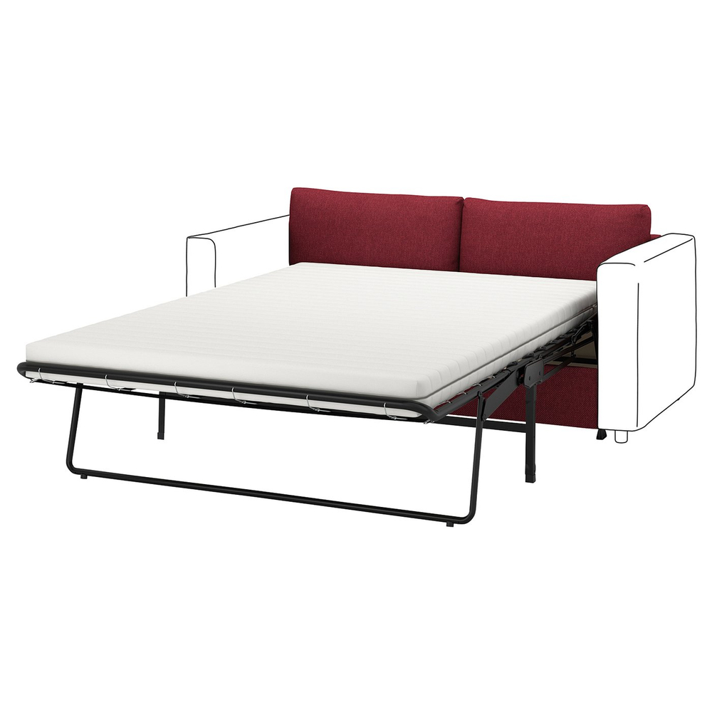 IKEA VIMLE  (ИКЕА ВИМЛЕ)  -  Чехол на секцию раскладного 2-местного дивана - Lejde красно-коричневый