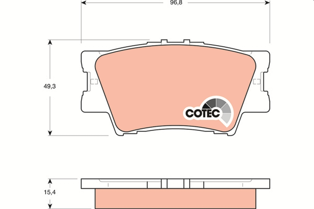 TRW - GDB3426-TRW - Brake Pad Set, disc brake