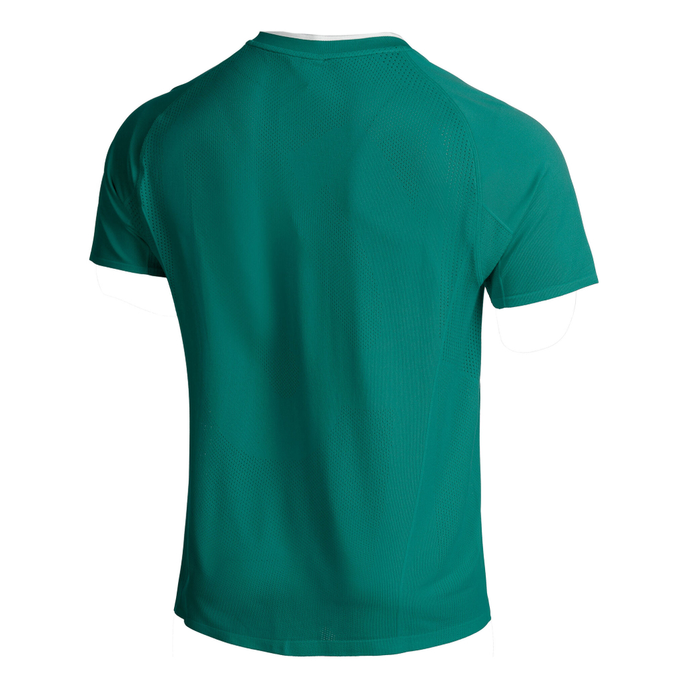 Мужское теннисное поло Wilson Players Seamless Zip Henley 2.0 T-Shirt Men - Green