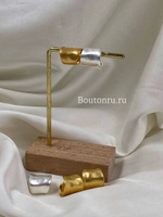 Серьги каффы золотые с мятым эффектом