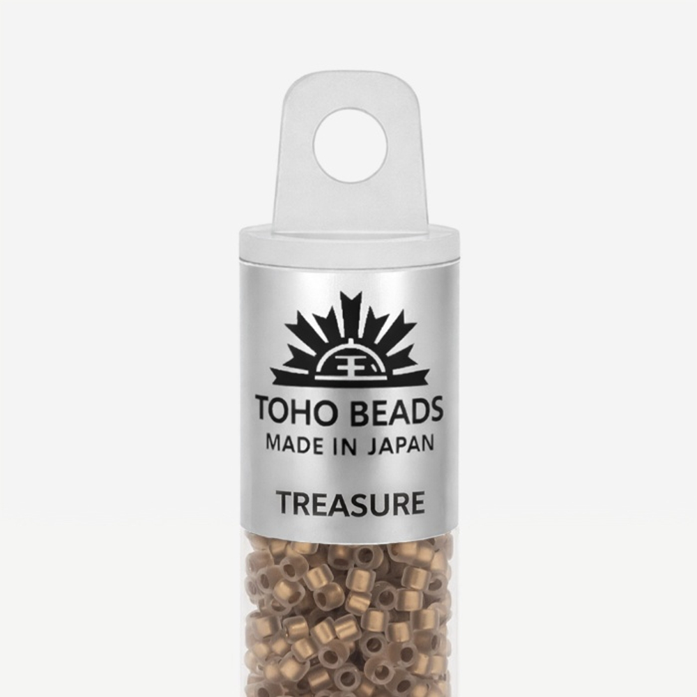 Японский бисер TOHO Treasure (№989FM), с внутренним золочением, матовый