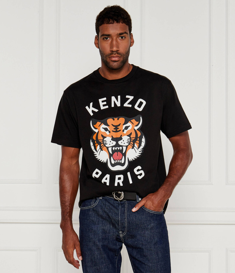 Футболка LUCKY TIGER Kenzo - черный(FE68TS0094SG)