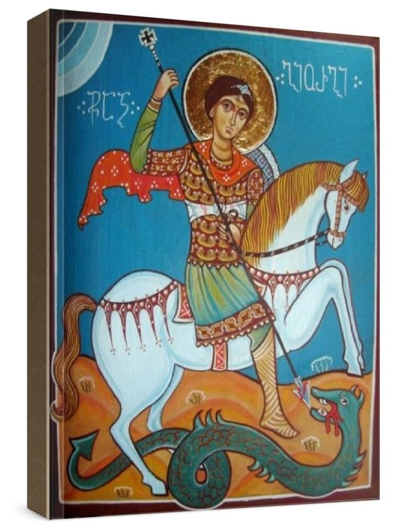 Георгий Победоносец (рукописная икона)