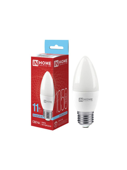 Лампа светодиодная LED-СВЕЧА-VC 11Вт свеча 6500К холод. бел. E14 1050лм 230В IN HOME 4690612024844