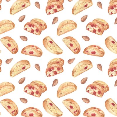 Печенье бискотти на белом / Biscotti cookies on white