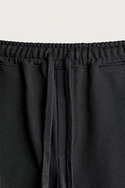 ZARA БАЗОВЫЕ СПОРТИВНЫЕ БРЮКИ LOOSE FIT, ЧЕРНЫЙ