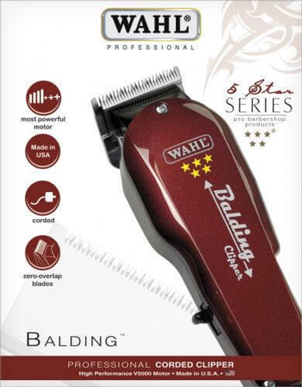 Машинка для стрижки Wahl Balding 5stars (8110-316H) - 8